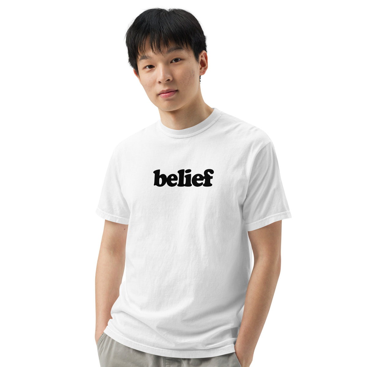 Belief Tee | White & Black